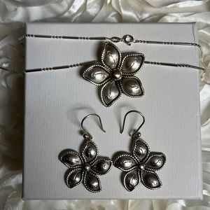 Sterling Silver earrings/necklace combo